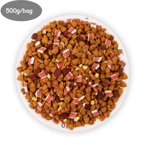 500g Nutritious Dog Food Mixed Fresh Grain Beef Salmon For Puppy Adult Dog Delicious Food