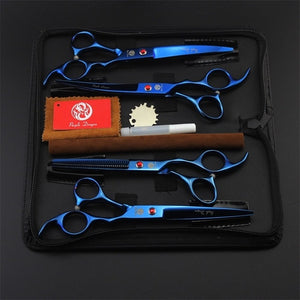 7.0 inch Professional pet scissors for dog grooming High Quality Straight & Thinning & Curved Scissors 4pcs/set